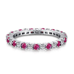Real 925 Sterling Silver Sparkling Cocktail Ring