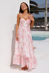 Moonlit Gardens Maxi Dress Pink
