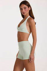 Soft Active Mini Shorts in Pistachio