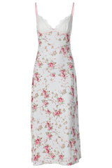 Straps Floral Fitted Long Maxi Dress