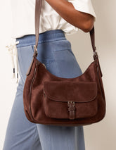 Suedette Adjustable Shoulder Bag