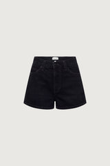 BLACK DENIM MICRO SHORT