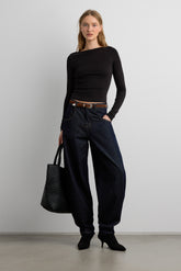 BOAT NECK LONG SLEEVE TOP