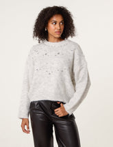 Diamante Round Neck Jumper