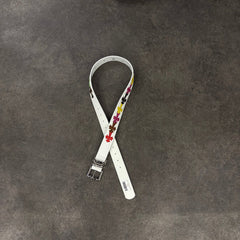 Chrome Hearts multi cross belt white
