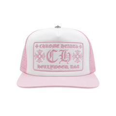 Chrome hearts pink trucker cap
