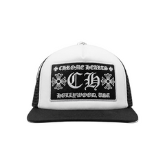 Chrome hearts white trucker cap