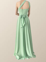 Mint Green Chiffon Convertible Bridesmaid Dress