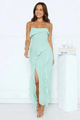 Station Of Luxe Maxi Dress Green