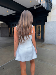 Ciel Tweed Mini Dress - White