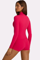 Soft Active Zip-Up Jacket in Hot Pink