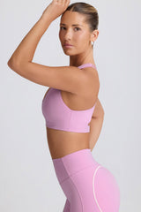 Soft Active V-Neck Sports Bra in Dusty Pink