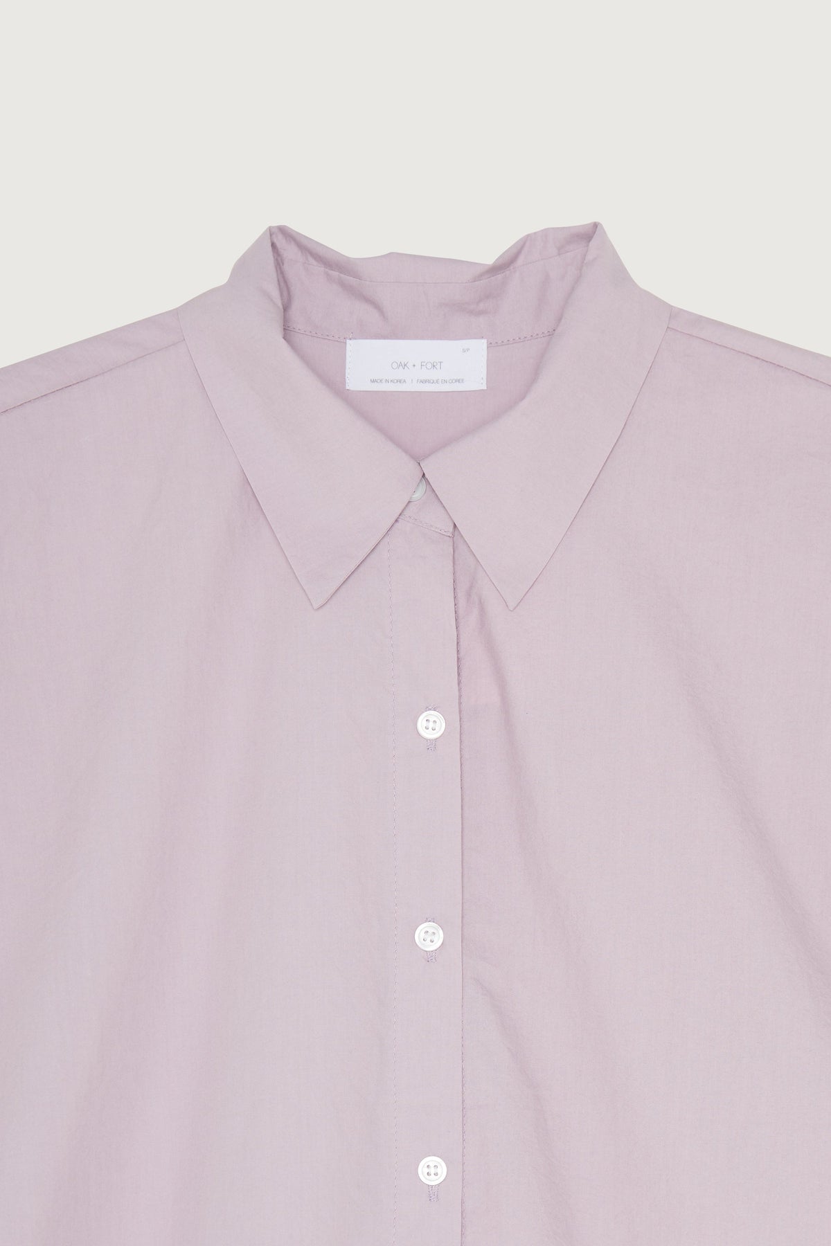 CROPPED SHORT SLEEVE BUTTON UP