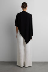 ASYMMETRICAL DRAPE CAPE TOP