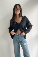 CONTRAST STITCH CARDIGAN
