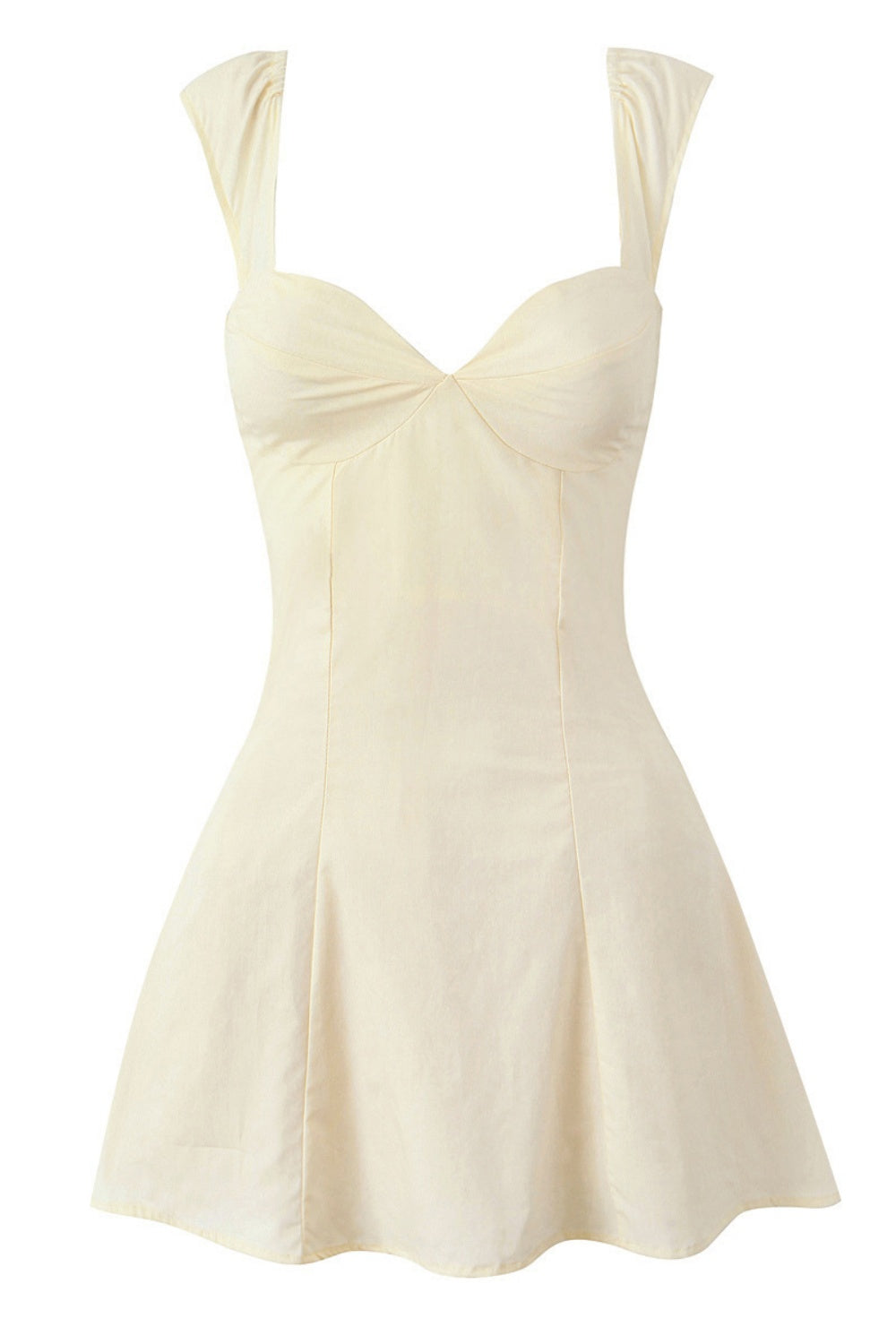 Beige Strap Lase-up Short Summer Skirt