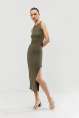 OPEN BACK MIDI DRESS