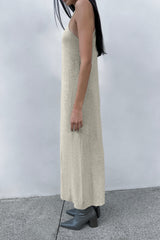 KNIT HALTER MIDI DRESS