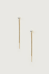 PEARL STUD WITH TWO CHAINS