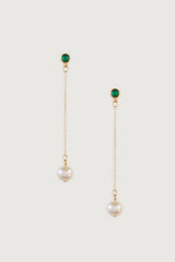 DROP CHAIN PEARL EARRING