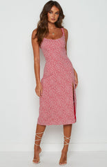 Jessie Midi Dress Red