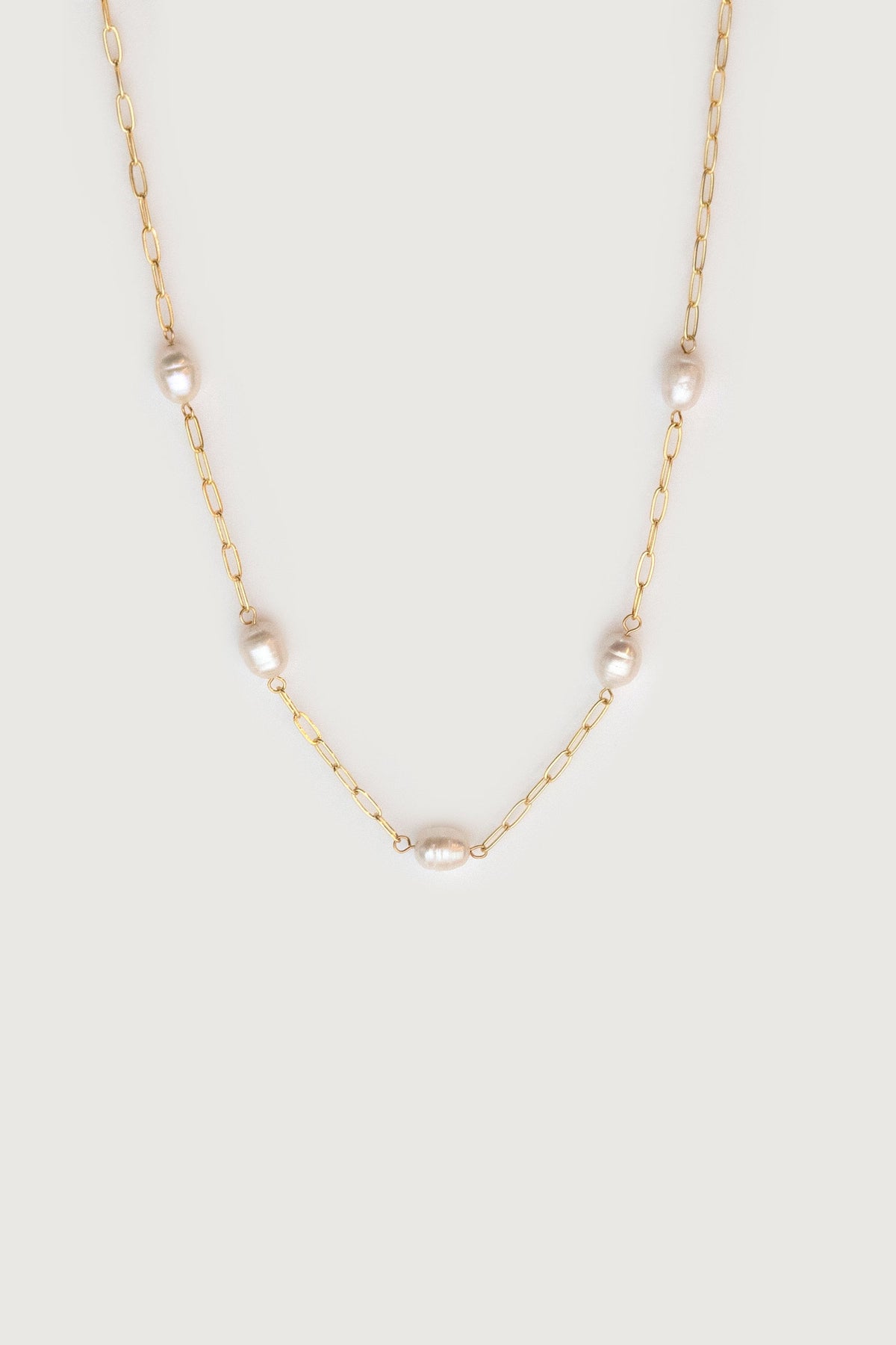 FLOATING NATURAL PEARL CHAIN NECKLACE