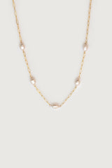 FLOATING NATURAL PEARL CHAIN NECKLACE
