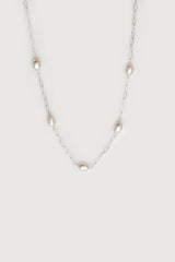FLOATING NATURAL PEARL CHAIN NECKLACE