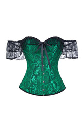 Black Off the Shoulder Purple Corset