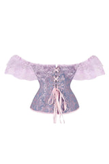 Lace Off the Shoulder Purple Corset