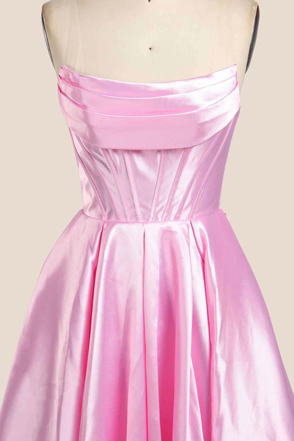 Cowl Neck Yellow Satin A-line Formal Dress