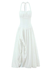Pink Empire Halter Bubble Long Dress