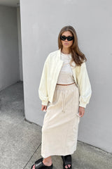 MIDI CORDUROY CARGO SKIRT