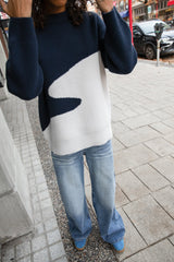 OVERSIZED INTARSIA KNIT SWEATER