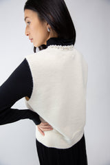 PEARL COLLAR VEST
