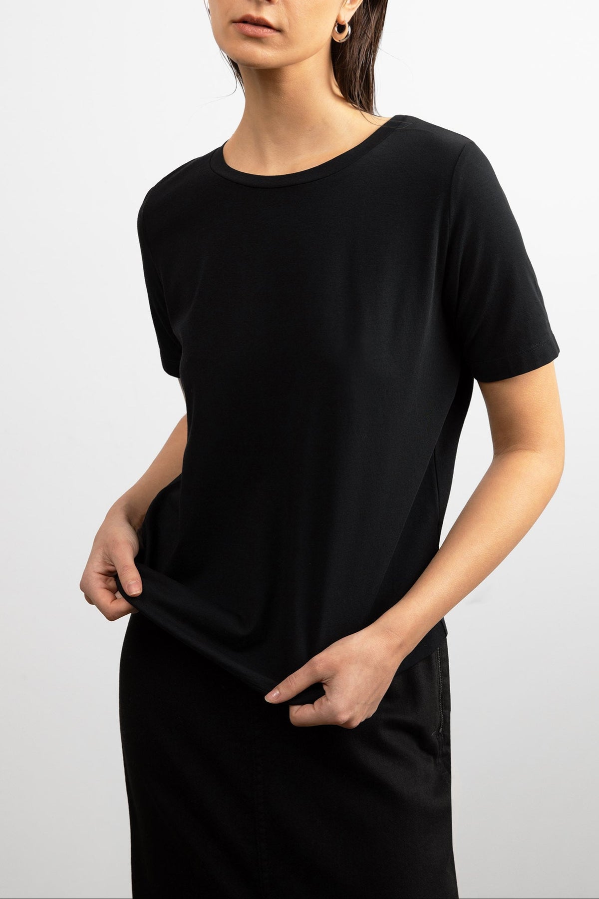 COTTON MODAL CREWNECK T-SHIRT