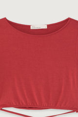 CROPPED TEE WITH WAIST TIES