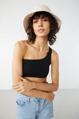 ONE SHOULDER CROPPED TANK