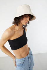 ONE SHOULDER CROPPED TANK