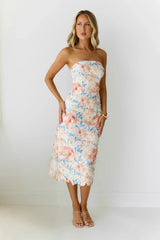 Magic Muse Strapless Mini Dress Peach