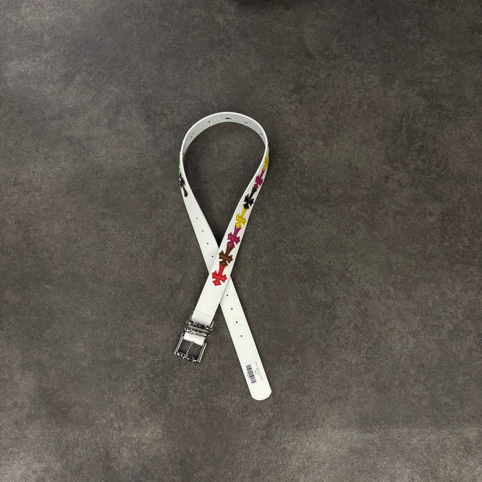 Chrome Hearts multi cross belt white