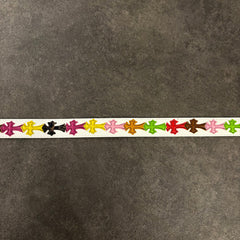 Chrome Hearts multi cross belt white