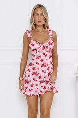 Stitch You Up Dress Pink